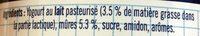Yaourt  La Mre Ingredients