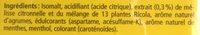 Ricola Citron Melisse Ingredients