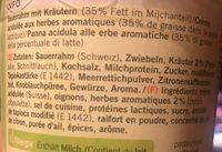 Crme Frache Ingredients