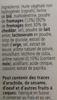 Les Dentelles Cheddar Saveur Noix Ingredients