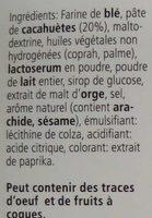 Les Dentelles - Cacahutes Ingredients