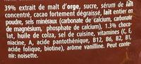 Ovomaltine Choco Ingredients
