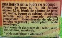Mousline Saveur  L'Ancienne Ciboulette & Oignons Dors Ingredients