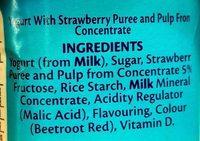 Munch Bunch Wholemilk Yogurts Ingredients