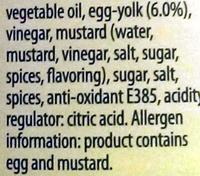 Majonez Dekoracyjny Ingredients