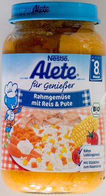 Rahmgemse Mit Reis Und Pute