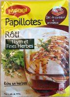 Papillotes Rti Thym Et Fines Herbes Report Card