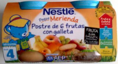 Postre De Frutas &quot;Nestl&quot; 6 Frutas Con Galleta