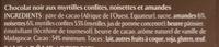 Chocolat Noir Myrtilles, Amandes Et Noisettes Ingredients