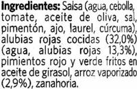 Alubia Pinta Con Arroz Ingredients
