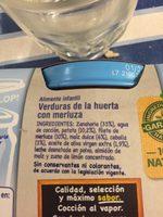 Tarrito Nestl Naturnes Seleccin Verduritas Con Merluza Ingredients