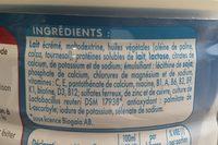 Lait Croissance Ingredients