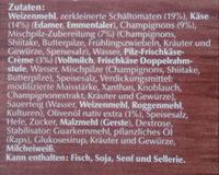 Die Backfrische Pilz Trio Ingredients