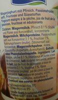 Yaourt Pche-Maracuja Ingredients