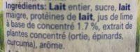 Yaourt Saison Limette Ingredients