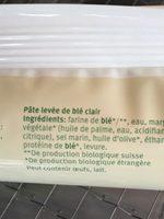 Pizzateig Ingredients