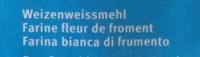Farine Fleur Ingredients