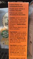 Crme Quick Au Chocolat Ingredients