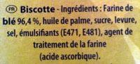 34 Biscottes Au Froment Ingredients