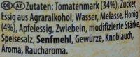 Honey BBQ Sauce Honiggeschmack Ingredients