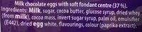 Cadbury Creme Egg Minis Bag Ingredients