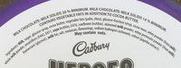 Cadbury Heroes Chocolate Tub, 660 G Ingredients