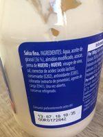 Mayonesa Ingredients