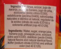 Hit Frutas Tropicales Ingredients