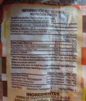 Chelitas Nutrition Label