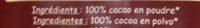 Cacao En Poudre Variet Criollo Ingredients