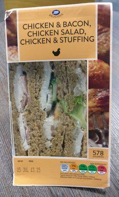Chicken & Bacon, Chicken Salad, Chicken & Stuffing