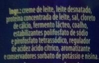 Requeijo Cremoso Ingredients