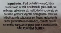Taeq Sopa Instantnea De Cebola Ingredients