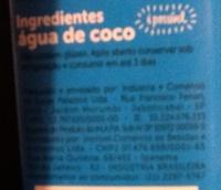Gua De Coco DoBem Ingredients