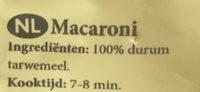 Macaroni Ingredients