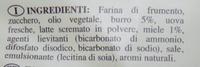 CABRIONI Pokerini Con Burro E Miele Ingredients