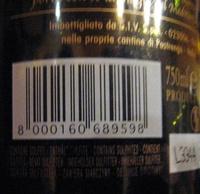 Monte Pietroso Rosso 2010 (et 2012) Ingredients