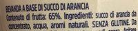 Arancia Senza Zuccheri Aggiunti Ingredients