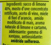 Glassa Gastronomica Al Succo Di Limone Ingredients