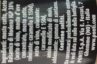 Glassa Gastronomica All "Aceto Balsamico Di Modena IGP" Ingredients