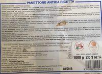 Antica Ricetta Panettone By Albertengo (2.2 Pounds) Ingredients