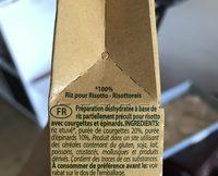 Riso Gallo Risottino Courgettes Et Pinards Ingredients