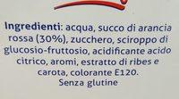 Valfrutta Arancia Rossa 1,5 LT Ingredients