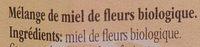 Mielbio De Fleurs Ingredients