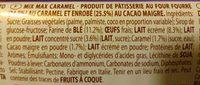 MIX MAX CARAMEL Ingredients