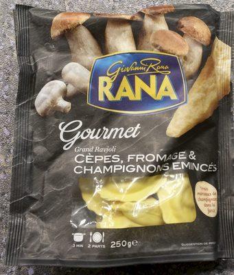 Gourmet - Grand Ravioli Cpes, Fromage & Champignons Mincs