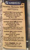 Pecorino Au Lait Cru De Brebis 32%mg Rape Frais Girau Ingredients