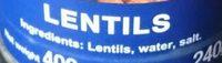 Lentils Ingredients