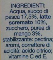 Plus Pesca Mango Ingredients