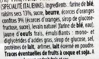 Panettone Pur Beurre Ingredients